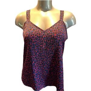 DAVID LERNER NY Leopard Double Strap Cami Tank Size M